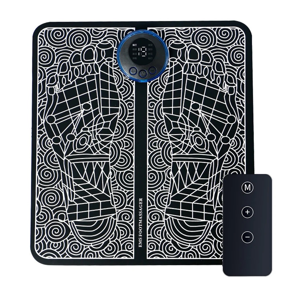 Intelligent Foot Massage Pad 8 Modes 19 Levels of Multifunctional Foot Massage Fatigue Relief Massage Instrument USB Charging