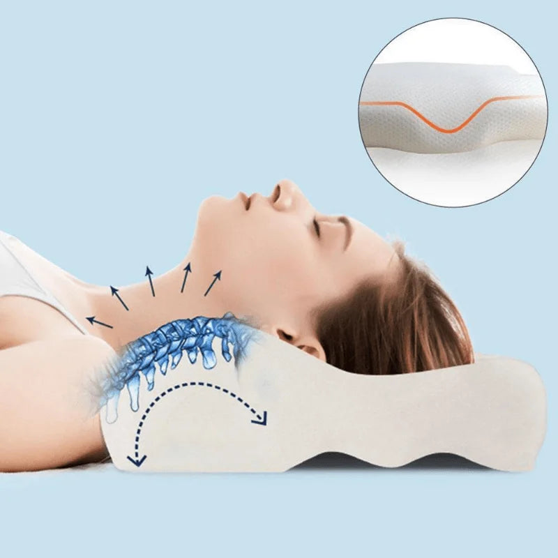 Memory Foam Bed Orthopedic Pillow for Neck Sleeping Orthopedic Pillow Pillow Latex Cervical Neck Pillow for Side Back