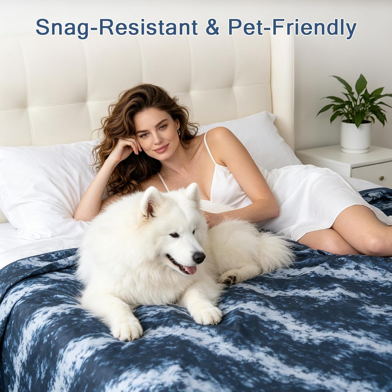 Cooling Blanket for Hot Sleepers Summer Throw Blanket Dark Blue Throw XL Size 50"X70" Q-Max>0.5 Reversible Lightweight Cold Blankets for Night Sweats Ice Bed Throw Blanket for Sleeping Bed Couch Sofa