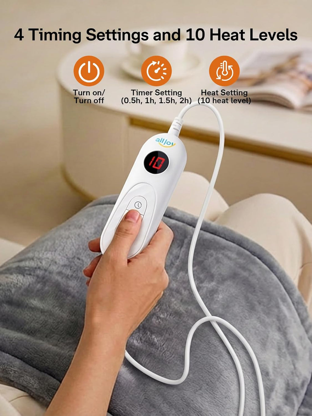 Heating Pad for Back Pain Relief, 24"X33" Weighted Heating Pad for Neck and Shoulders and Back, Father-S Day Gift-S for Dad, Neck Heating Pad Fast-Heating with 6 Settings, Auto Shut-Off